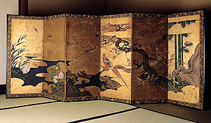 ביובו, פרגוד מתקפל יפני בן שישה חלקים מהמאה ה-17