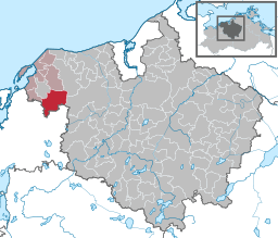 Läget för kommunen Carinerland i Landkreis Rostock