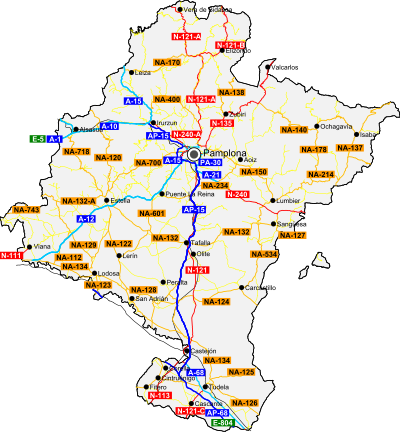 mapa de carreteras de navarra Anexo:Red de Carreteras de Navarra   Wikipedia, la enciclopedia libre