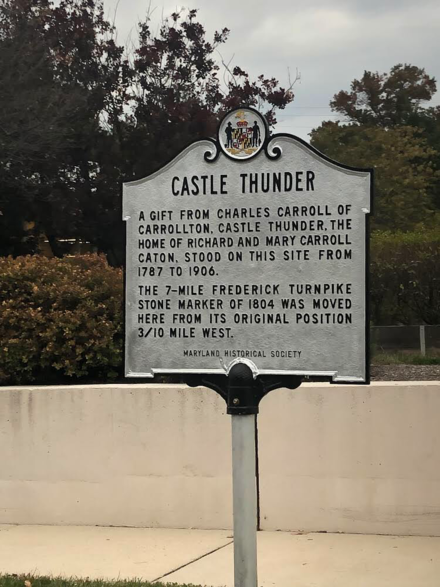 Marker at the mythical location of Castle Thunder on Frederick Road