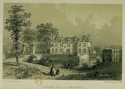 Le château de la Caraterie, représenté par Félix Benoist.