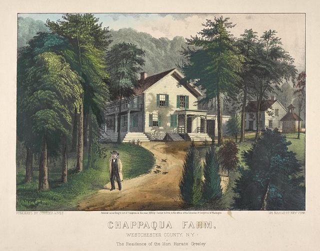 Chappaqua Farm, West Chester County, N.Y., The Residence of Hon. Horace Greeley, Currier & Ives, c. 1870