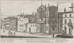 Chiesa di Santa Maria in Via Lata sula Via del Corso by Giovanni Battista Falda (1665).png