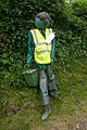 A homemade scarecrow, seen outside a house in Chillerton for the Chillerton & Gatcombe Scarecrow Festival 2013, on the Isle of Wight.