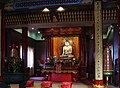 The actual Jade Buddha (temple namesake) inside the Jade Buddha Temple in Shanghai China