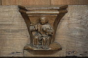 English: Decorations of the choir stalls of the Oude Kerk (church) in Amsterdam