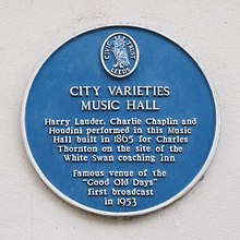 City Varieties Music Hall plaque Jan 2022.jpg