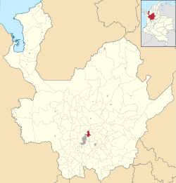 Location o the municipality an toun o Copacabana in Antioquia