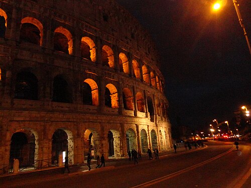 Colosseum in rome at night