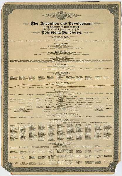 File:Commemorative document of the centennial anniversary of the Louisiana Purchase, ca. 1903.jpg