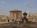 Det såkaldte Vestatempel med dets omgivelser i Rom, 1837, Statens Museum for Kunst