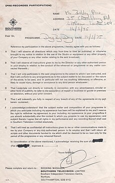Contract for the participation in a television programme, 1975.jpg