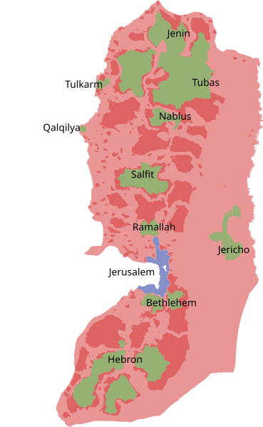 File:Control status of the West Bank as per the Oslo Accords.svg