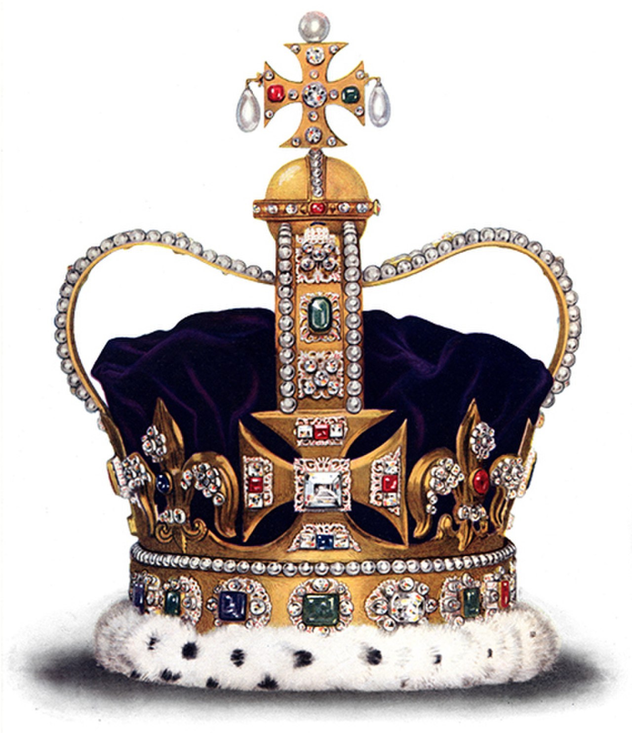 Как потратить короны. Корона св. Эдуарда (1661 год). Корону Святого Эдуарда исповедника. Корона Святого Эдуарда 1661. Императорская корона Великобритании.