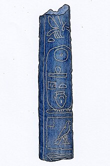 Con dấu trụ lăn bằng Lapis lazuli với đồ hình của Sehetepibre