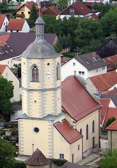 D 6 74 147 165 Pfarrkirche vom Wachthügel