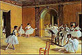 Edgar Degas, Il foyer della danza al teatro dell'Opéra della rue Le Peletier 1872. Louis Mérante fra i suoi allievi.