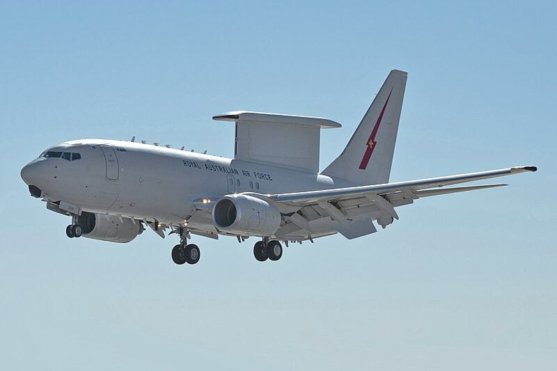 File:E-7A Wedgetail assigned to RAAF Base, lands at Nellis Air Force Base.jpg