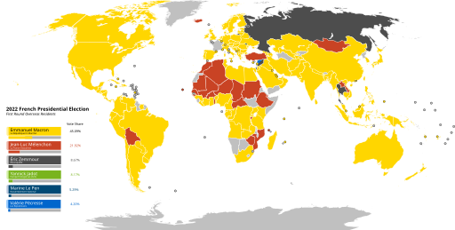 File:EN - 2022 French presidential election - First round - First-place candidate (Overseas French).svg