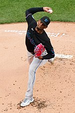 Edward Cabrera pitching, April 7, 2023 (1) (cropped).jpg