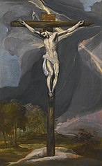 El Greco (Doménikos Theotokópoulos), Crucifixión (c. 1575-1577)