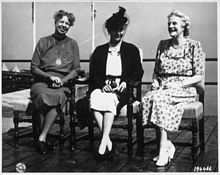 Eleanor Roosevelt, Princess Alice, and Clementine Churchill at the Second Quebec Conference during the Second World War Eleanor Roosevelt, Princess Alice, and Mrs. Winston Churchill at Quebec, Canada for conference - NARA - 196993.jpg