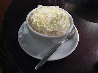 <i>Espresso con panna</i> Single or double shot of espresso topped with whipped cream