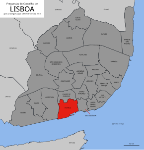 Localização no município de Lisboa