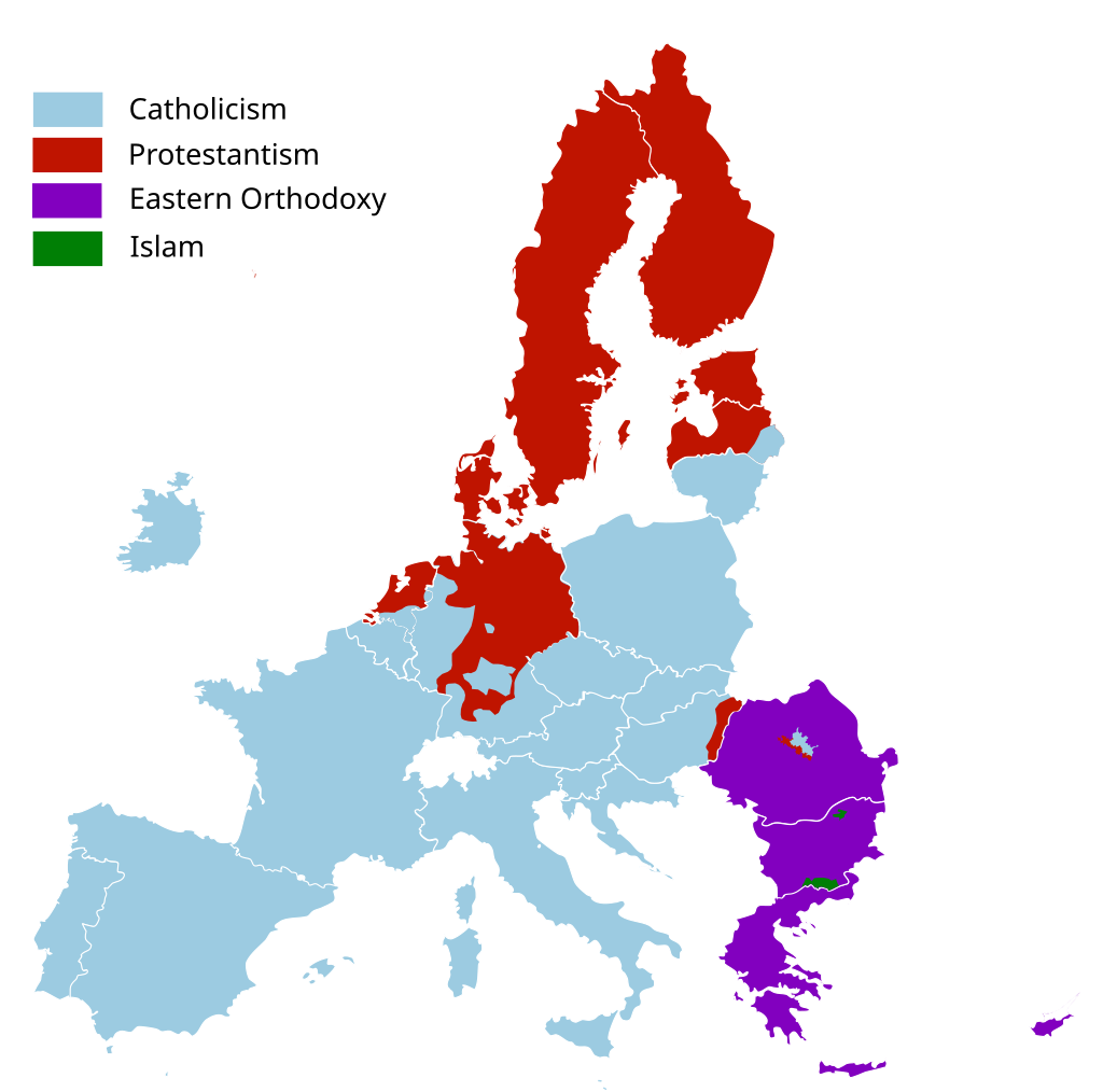 Религиозная карта европы