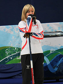 Eve Muirhead, the 19-year-old skip of the women's team. Eve Muirhead - cropped from Flickr image 4375889785.jpg