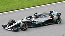 Lewis Hamilton (pictured in his car at the Austrian Grand Prix) won the race. FIA F1 Austria 2018 Nr. 44 Hamilton.jpg