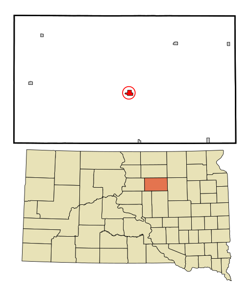 File:Faulk County South Dakota Incorporated and Unincorporated areas Faulkton Highlighted.svg