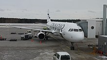 Airbus A321 Finnair в аэропорту Хельсинки-Вантаа