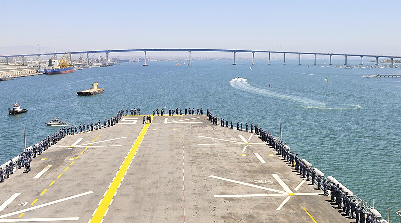 File:Flickr - Official U.S. Navy Imagery - Sailors man the rails aboard USS Peleliu.jpg