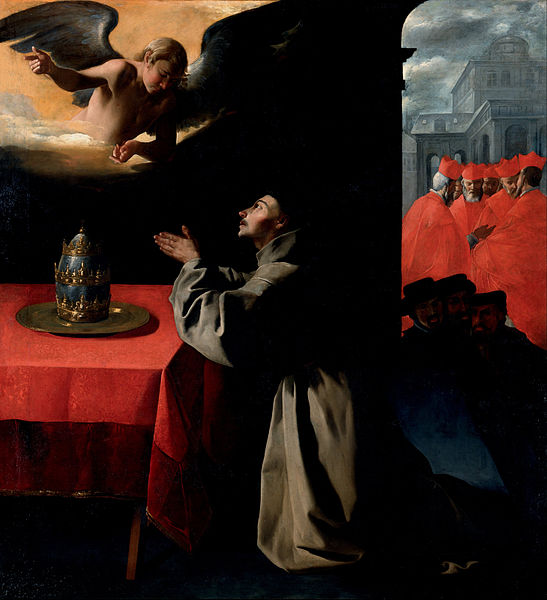 File:Francisco de Zurbarán - The Prayer of St. Bonaventura about the Selection of the New Pope - Google Art Project.jpg