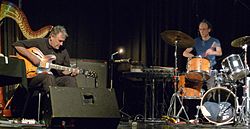 Fred Frith (left) and Cutler performing in Austria, November 2009. FredFrith & ChrisCutler Nov2009.jpg