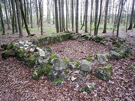 Fundament des römischen Steinturms WP 15-44 im Hienheimer Forst.jpg