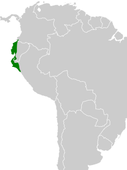 Distribución geográfica del hornero del Pacífico.
