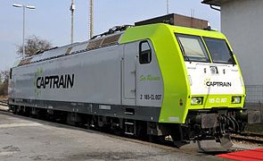 Locomotive Traxx F140 AC2 à Gütersloh, en Allemagne.