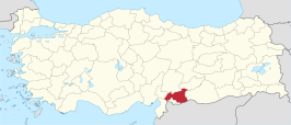 Kaart van Gaziantep