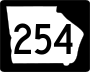 State Route 254 marker