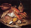 « Натюрморт з лангустом, рибами, лимоном і устрицями», Кампіоне, приватна збірка