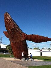 Giant whale sculpture at Hervey Bay