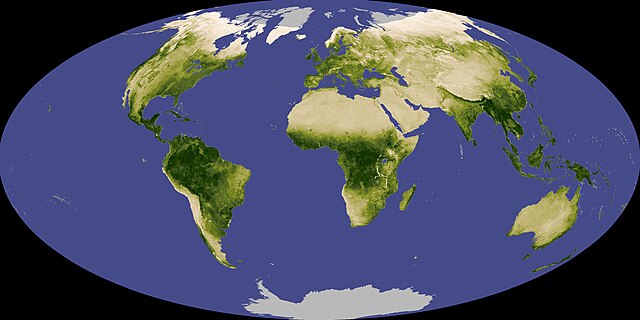 World atlas global vegetation