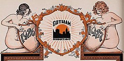 Logo as used in a 1926 ad Gotham Pictures Ad Logo 1926.jpg