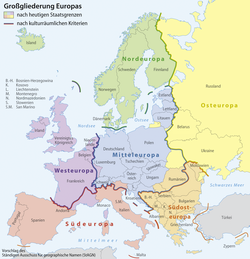 Europa settentrionale - Localizzazione