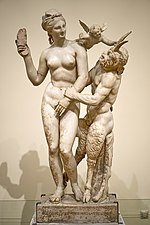Αγαλματίδιο της Αφροδίτης, του Πάνα και του Έρωτα, σε παριανό μάρμαρο-Εθνικό Αρχαιολογικό Μουσείο (Αθήνα)