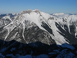 vrchol Guffertspitze v pohoří Rofan