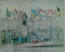 Festzug anlässlich der Einweihung des Denkmals (1837)