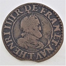 Kupfermünze mit Portrait Heinrichs IV. aus seinem Sterbejahr (Quelle: Wikimedia)